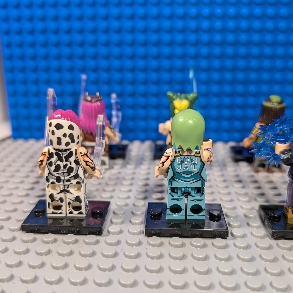 8 Minifigures- Jojo Anime Building Block Toy Manga Action Figure Collectible